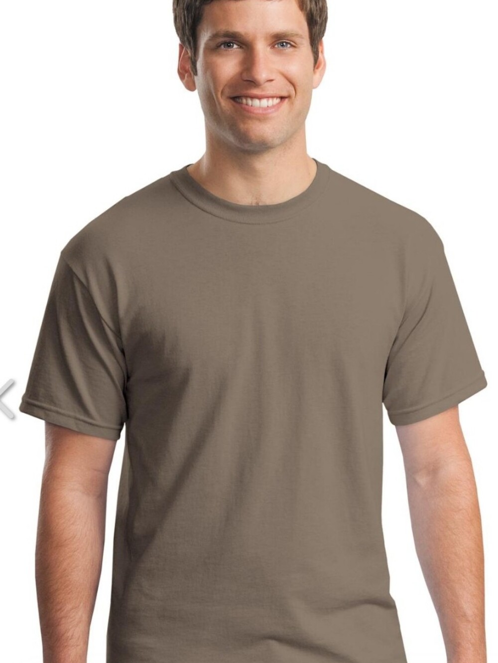2 Classic Men's Crewneck T-Shirt in Taupe & Blue - 3XL